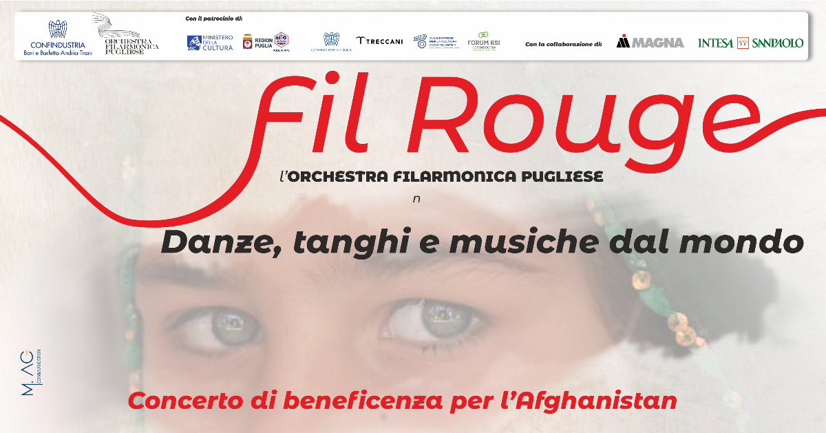 Concerto di beneficenza per l’Afghanistan. Fil Rouge – Danze, tanghi e musiche dal mondo