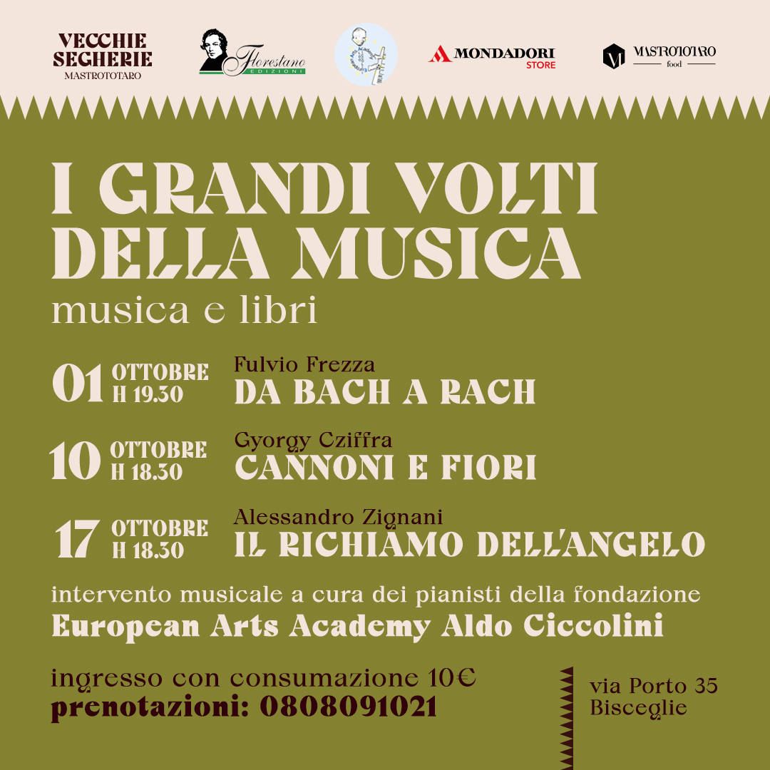 Vecchie Segherie:  ad ottobre tre appuntamenti con la grande musica in collaborazione con Florestano Edizioni