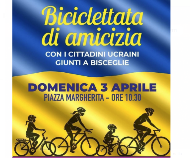 Ucraina, domenica 3 aprile la “Biciclettata di amicizia” a Bisceglie
