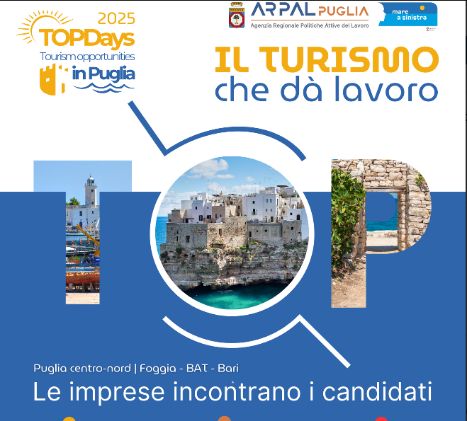 Arpal Puglia, torna TopDays: a Bisceglie il turismo che dà lavoro
