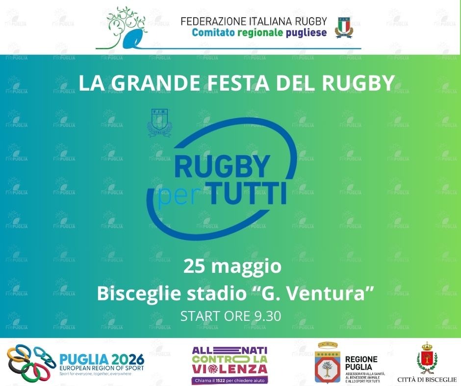 Bisceglie pronta a vivere una grande giornata dedicata al rugby