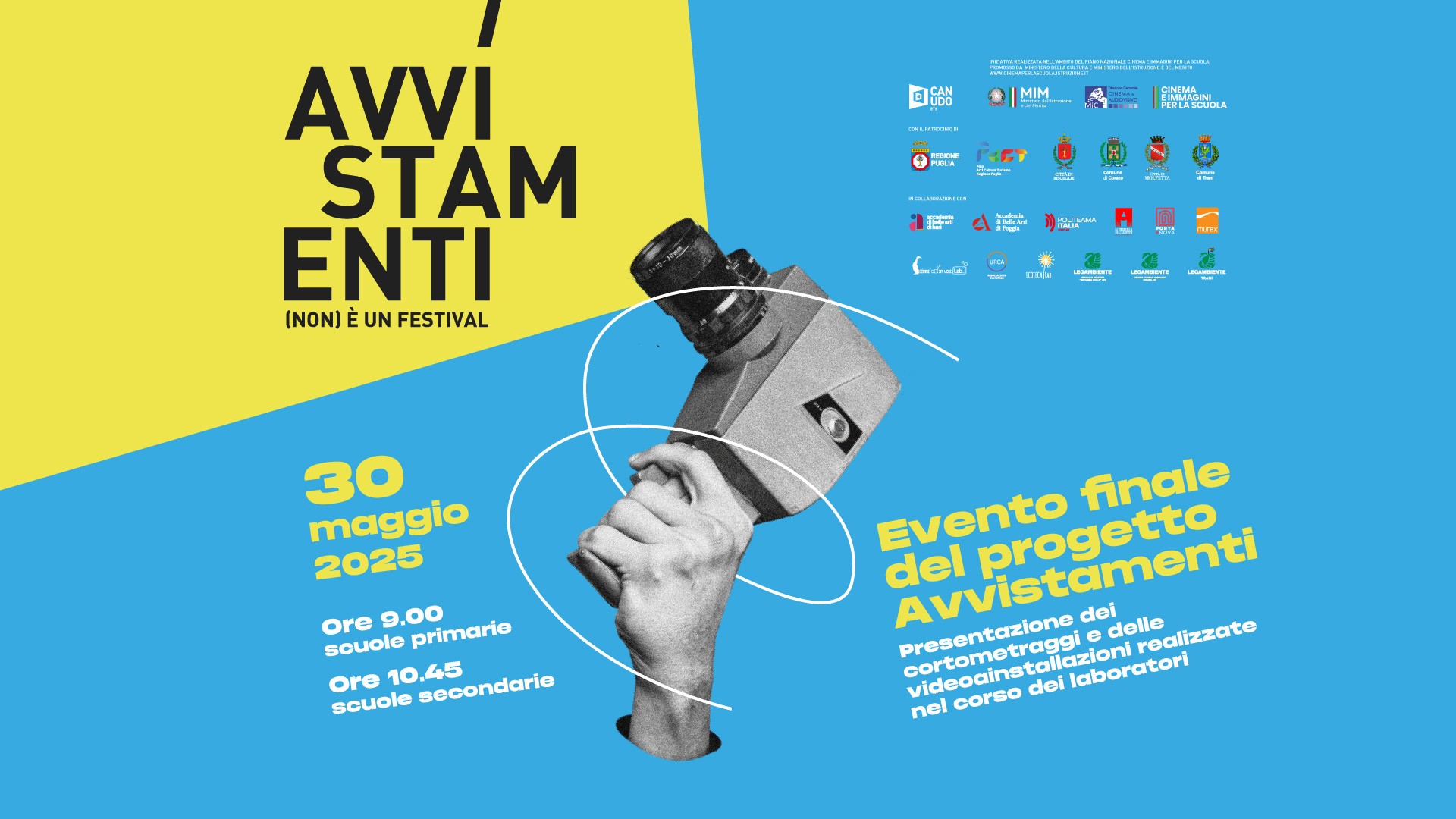 Si conclude un anno di “Avvistamenti” nelle scuole pugliesi con un evento finale a Bisceglie