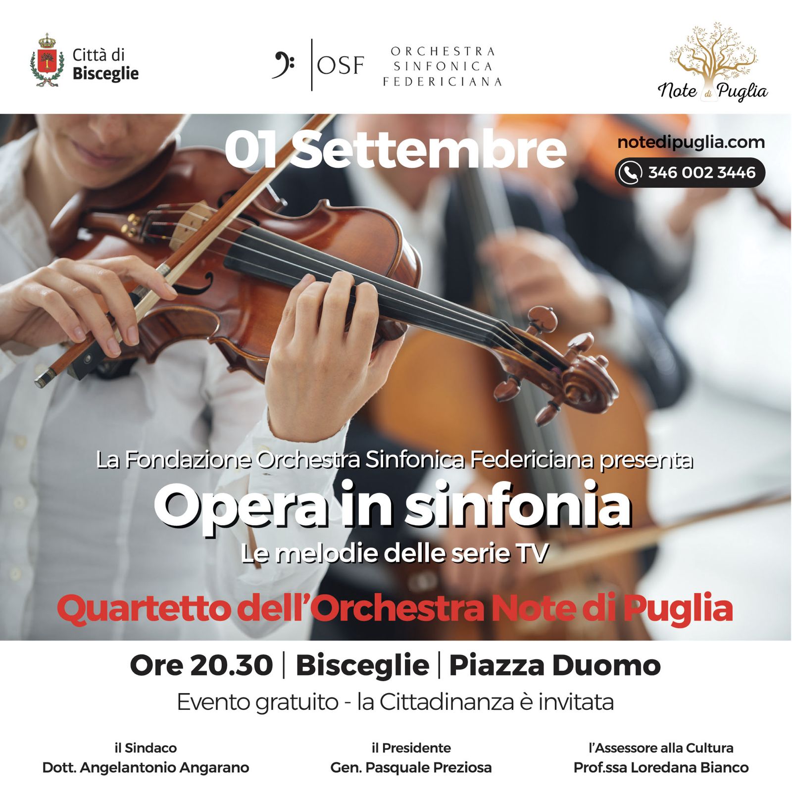 A Bisceglie, in Piazza Duomo, “Opera in sinfonia”