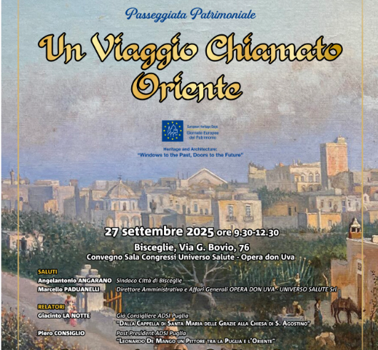 GEP Giornate europee del Patrimonio a Bisceglie sabato 27 settembre European Heritage Days – GEP 2025 “Heritage and Architecture: Windows to the Past, Doors to the Future”