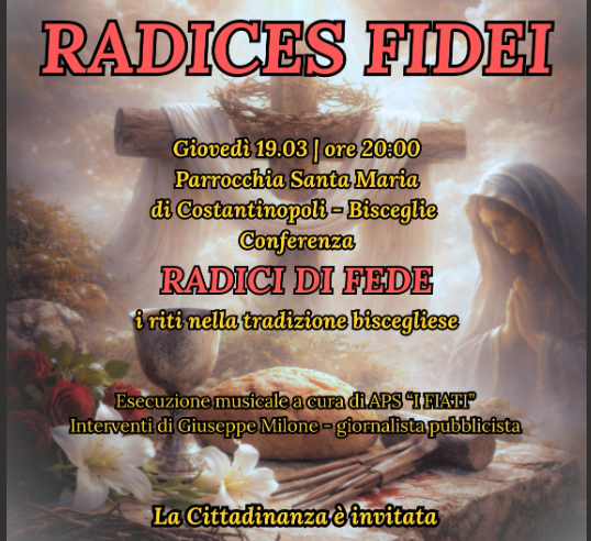 Al via “Radices Fidei”: a Bisceglie il primo appuntamento dedicato alle radici della tradizione religiosa biscegliese