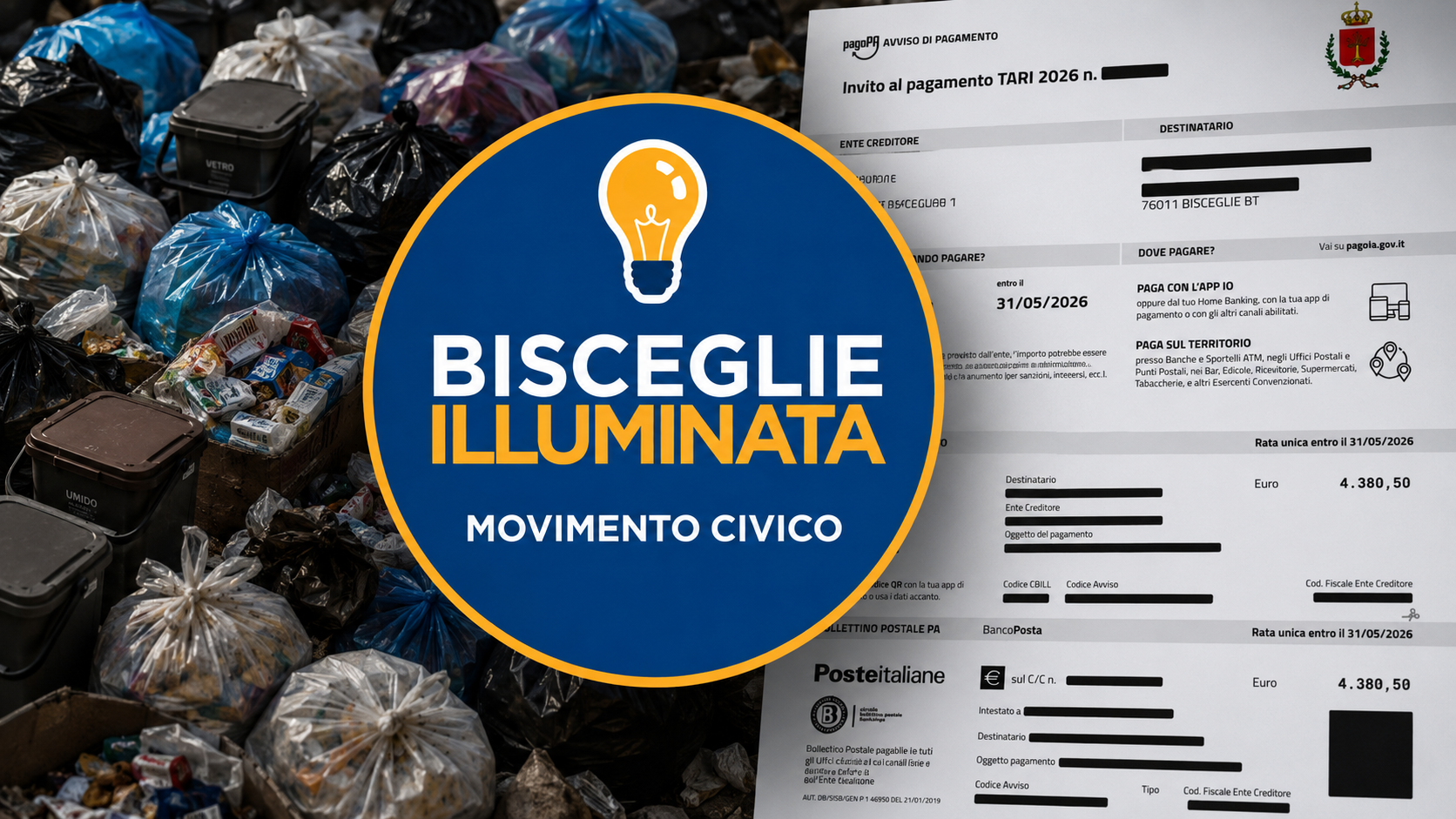 Tari, Bisceglie Illuminata presenta una proposta concreta per migliorare il servizio e premiare cittadini e imprese virtuose